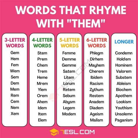 Words that rhyme with words .